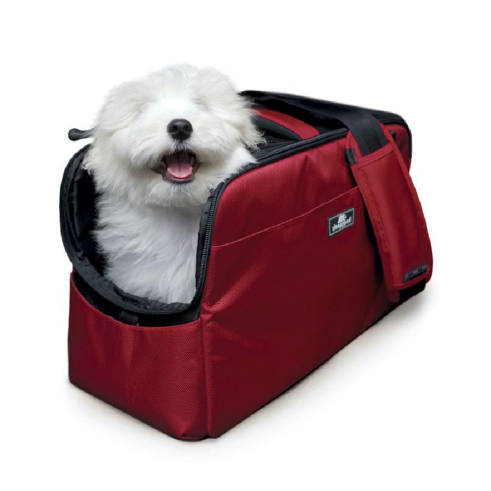 red bag for dog travel