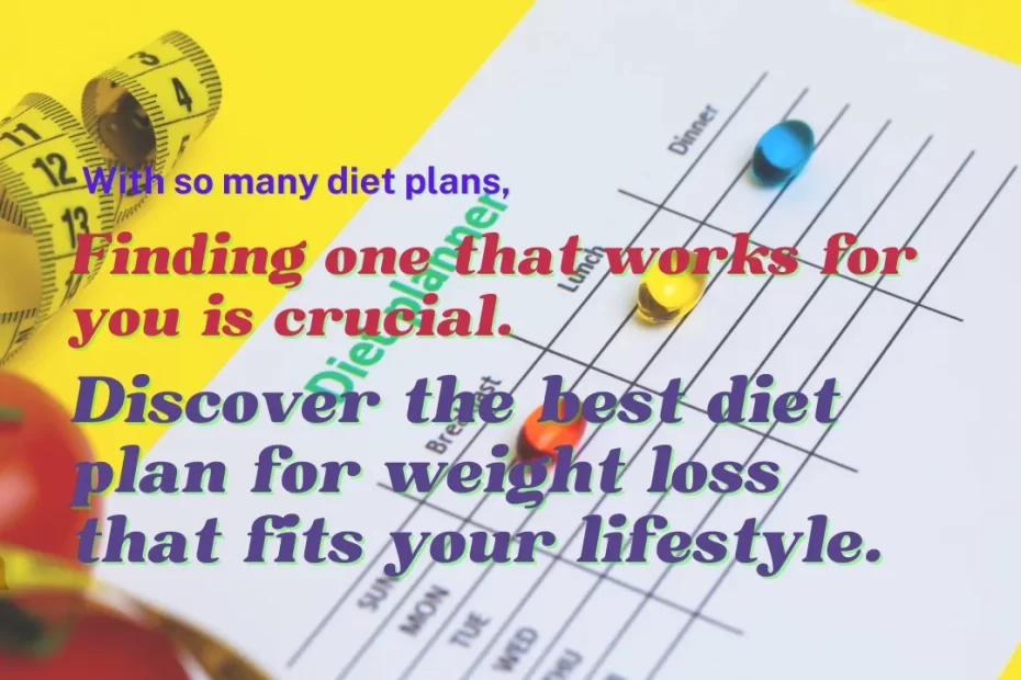 diet plan for weight loss