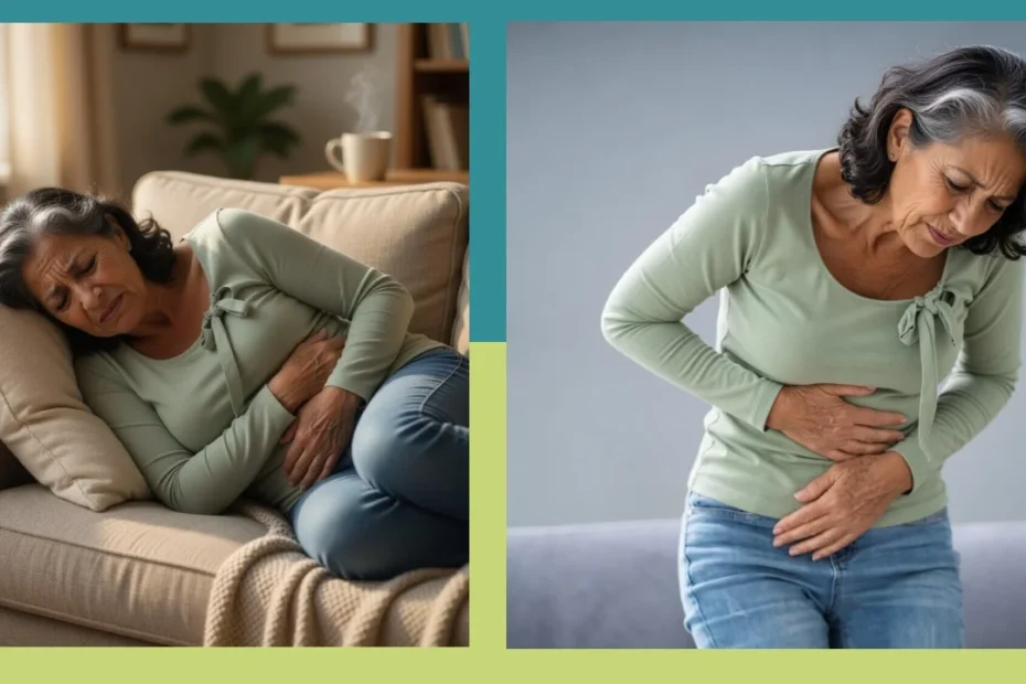 Stomach pain after eating in elderly